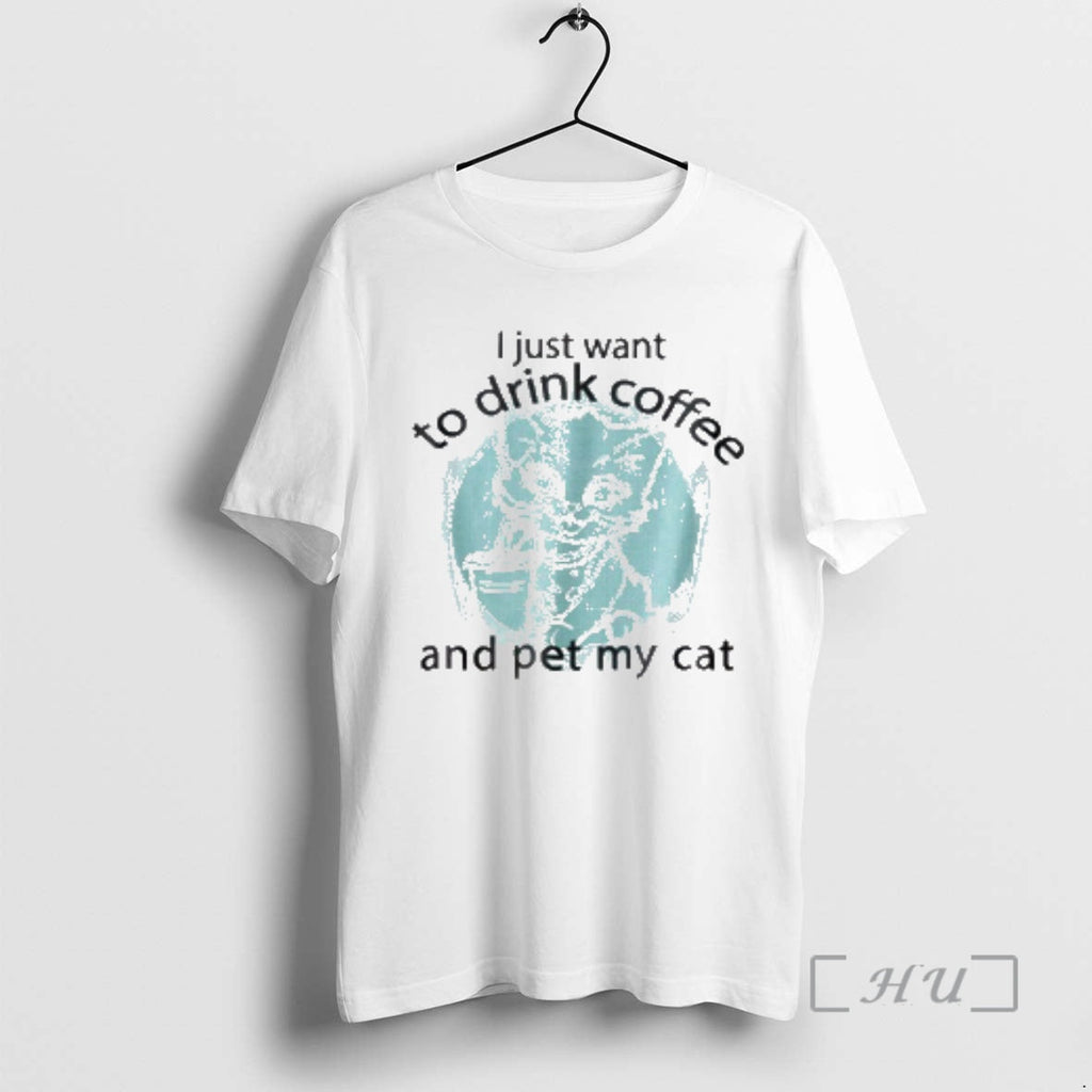 Officials I Just Want To Drink Coffee And Pet My Cat - Adult & Kids T-Shirts, Sweatshirts & Hoodies apparel design preview 1