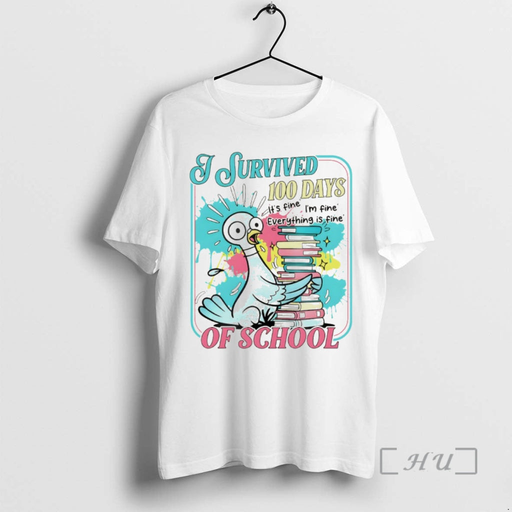 Officials I Survived 100 Day School Fine Im - Adult & Kids T-Shirts, Sweatshirts & Hoodies apparel design preview 1