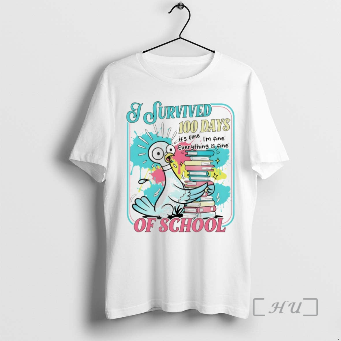 Officials I Survived 100 Day School Fine Im - Adult & Kids T-Shirts, Sweatshirts & Hoodies apparel design preview 1