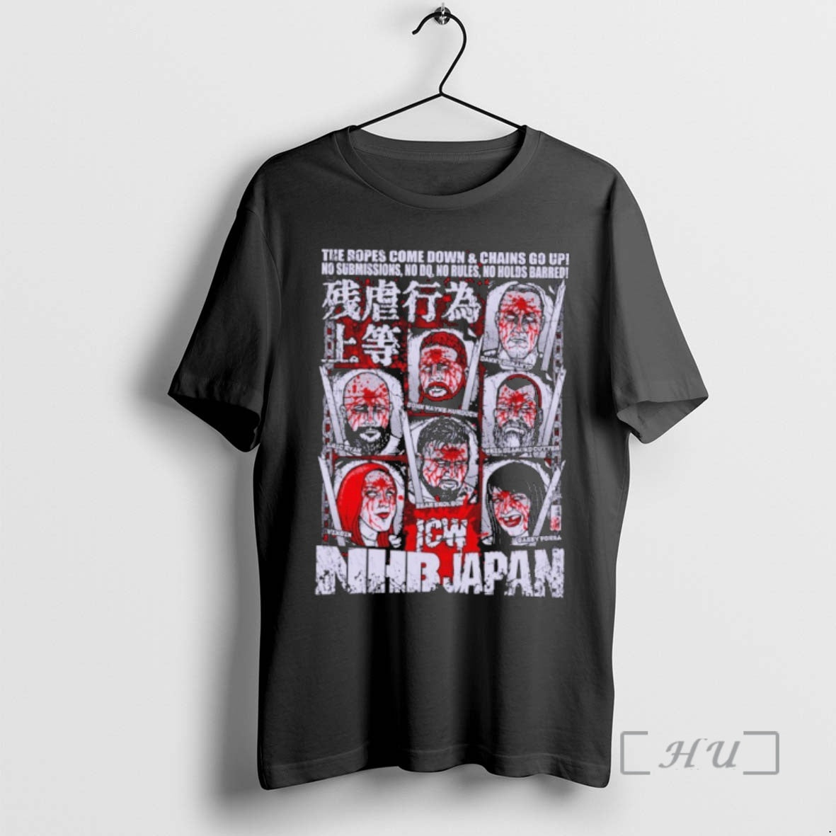 Officials Icw Nhb Japan The Ropes Come Down Chains Go - Adult & Kids T-Shirts, Sweatshirts & Hoodies apparel design preview 1