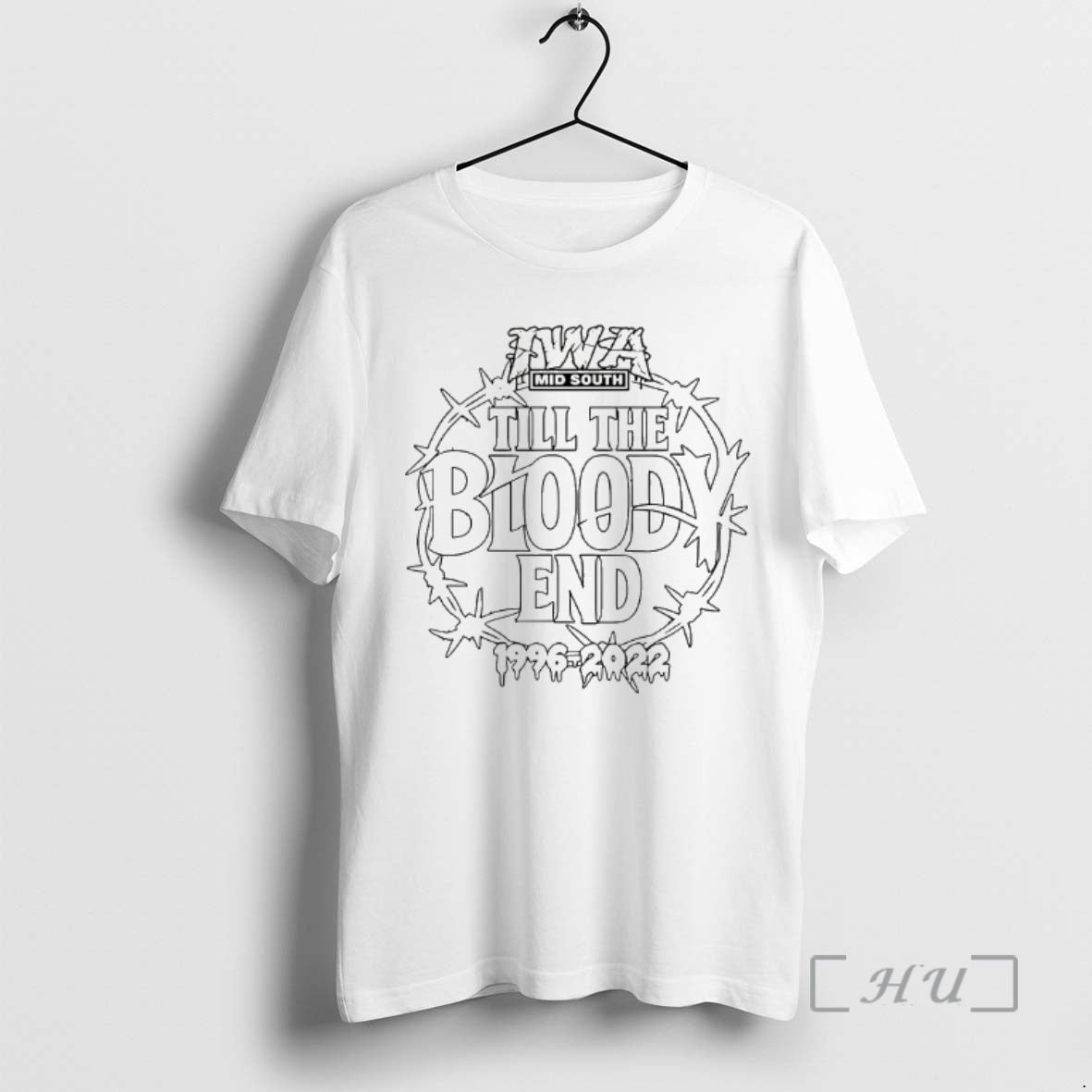 Officials Iwa Mid South Till Bloody End 1996 2022 - Adult & Kids T-Shirts, Sweatshirts & Hoodies apparel design preview 1