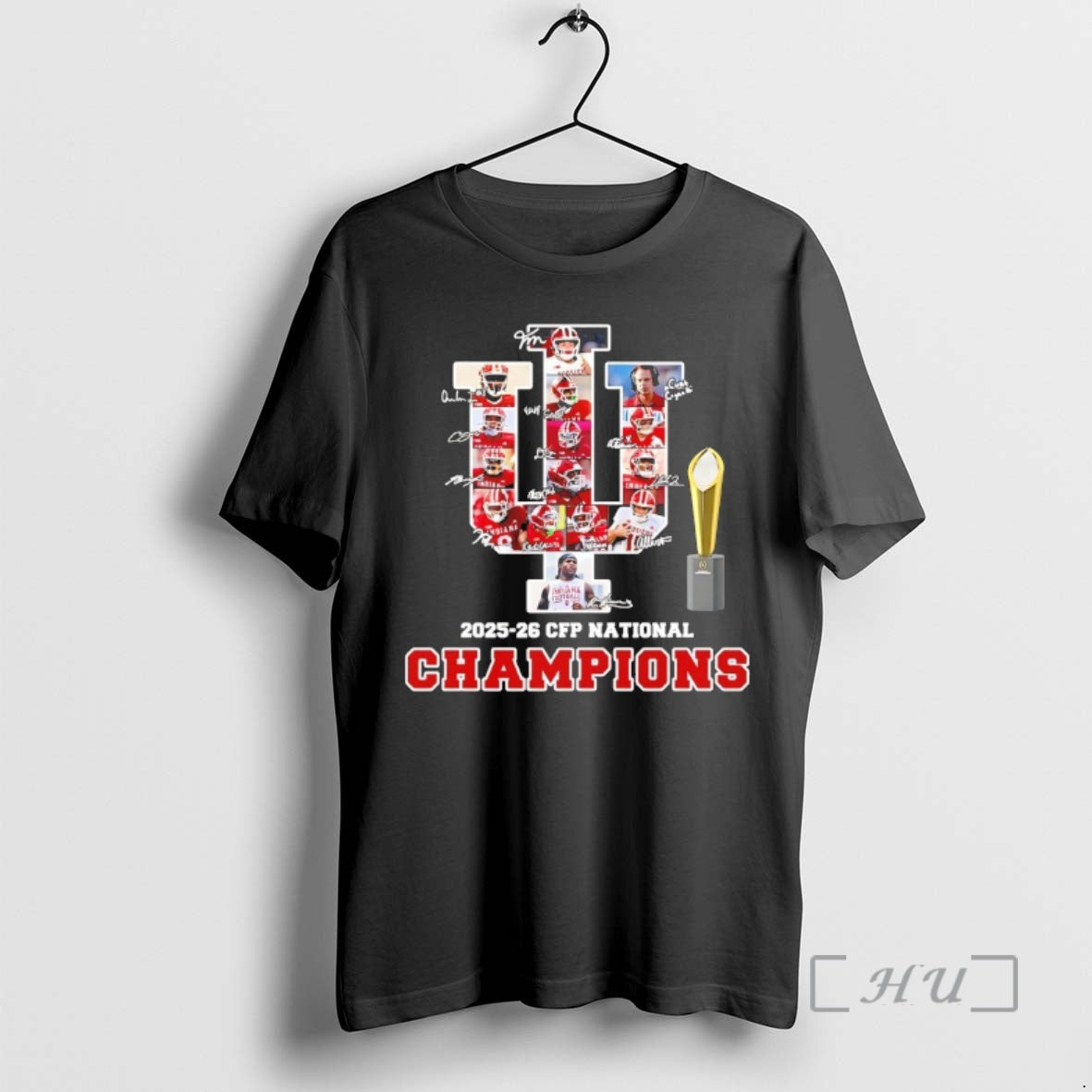 Officials Indiana Football Players Signatures 2025 26 - Adult & Kids T-Shirts, Sweatshirts & Hoodies apparel design preview 1