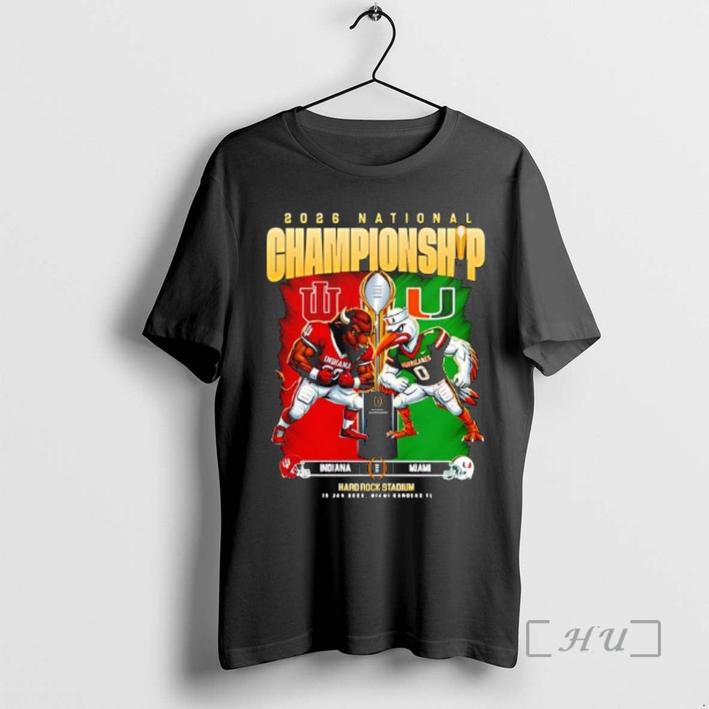 Officials Indiana Vs Miami 2026 Natinal Championship - Adult & Kids T-Shirts, Sweatshirts & Hoodies apparel design preview 1