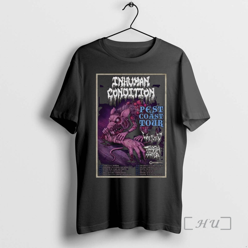 Officials Inhuman Condition Pest Coast Tour 26 - Adult & Kids T-Shirts, Sweatshirts & Hoodies apparel design preview 1
