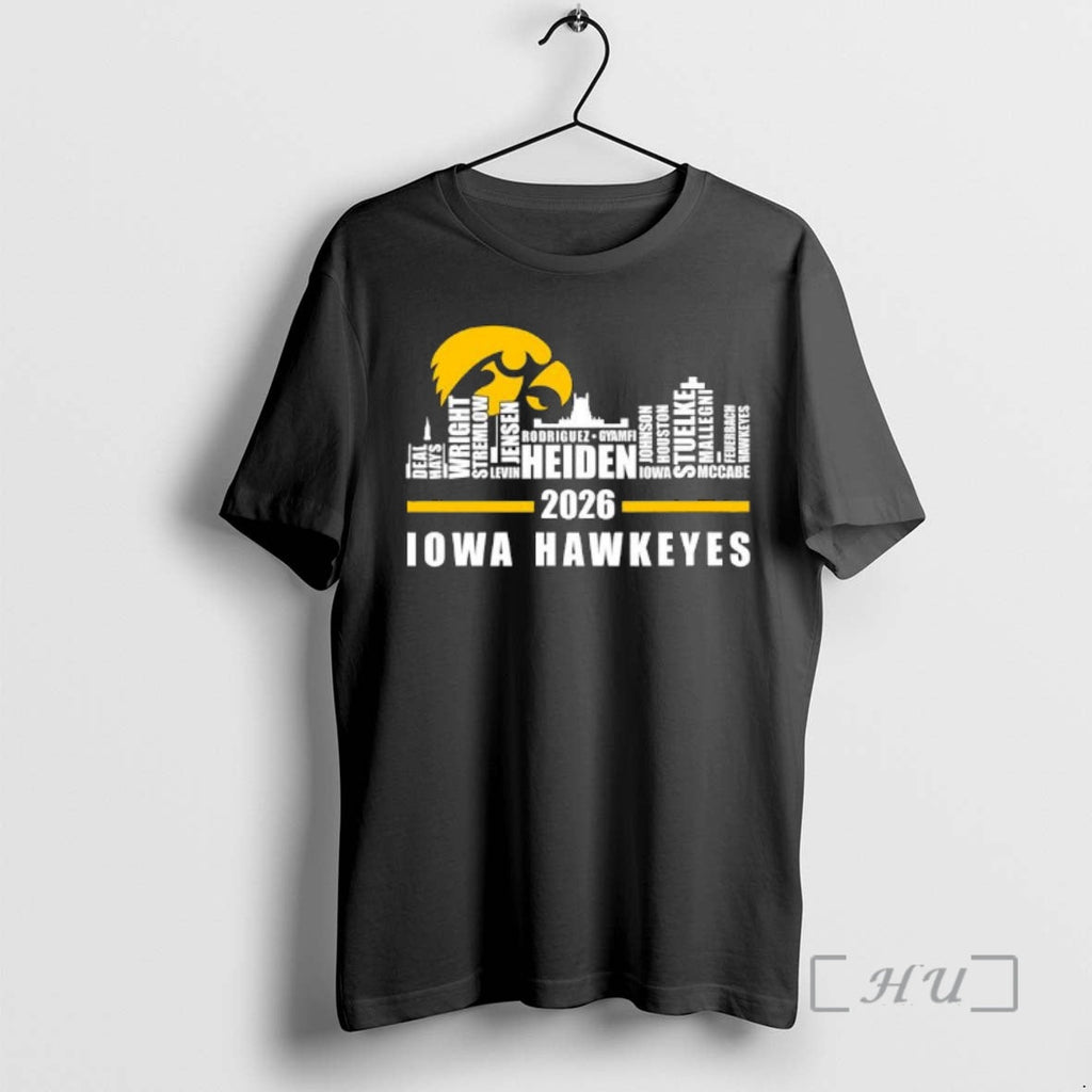 Officials Iowa Hawkeyes 2026 Names Several Players - Adult & Kids T-Shirts, Sweatshirts & Hoodies apparel design preview 1