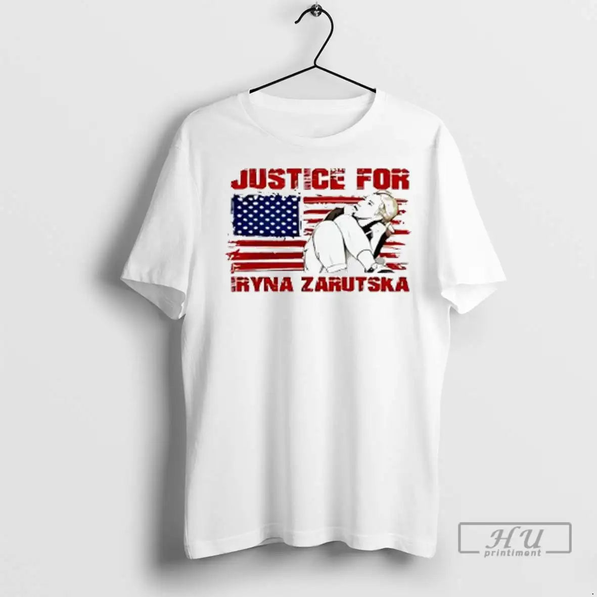 Officials Iryna Zarutska Justice For Her Usa Flag - Adult & Kids T-Shirts, Sweatshirts & Hoodies apparel design preview 1