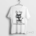 Officials Its Fine Im Everything Is Messy Cat - Adult & Kids T-Shirts, Sweatshirts & Hoodies apparel design preview 1