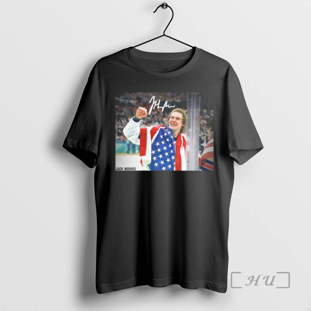 Officials Jack Hughes Team Usa 2026 Winter Olympics - Adult & Kids T-Shirts, Sweatshirts & Hoodies apparel design preview 1