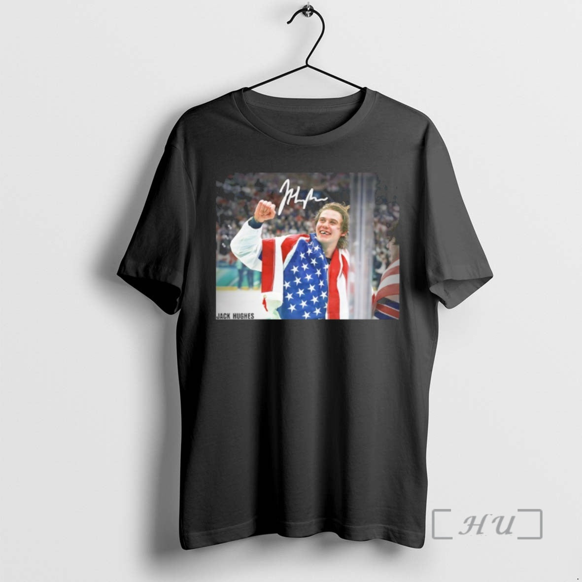 Officials Jack Hughes Team Usa 2026 Winter Olympics - Adult & Kids T-Shirts, Sweatshirts & Hoodies apparel design preview 1