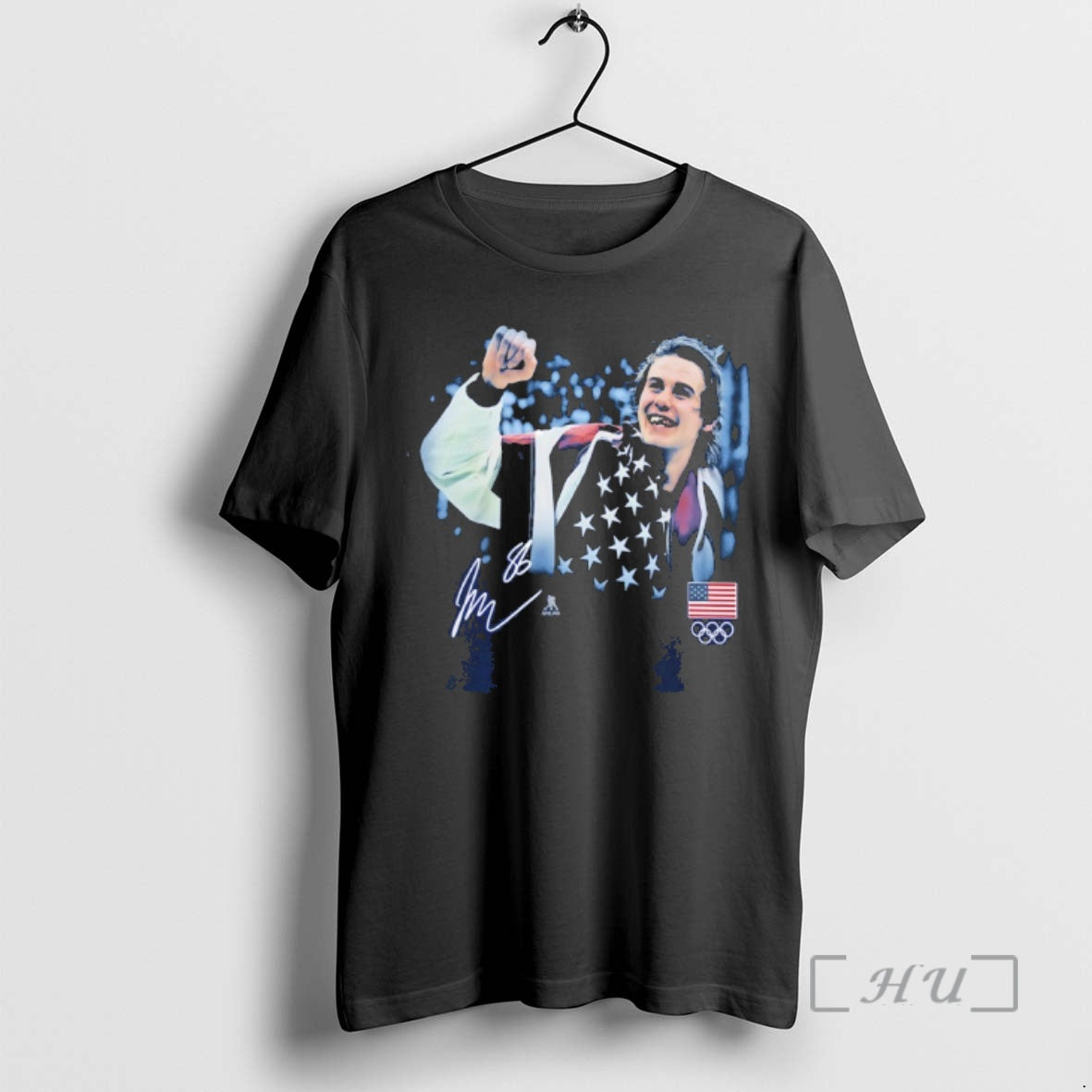 Officials Jack Hughes Usa Hockey Gold Medal Flag - Adult & Kids T-Shirts, Sweatshirts & Hoodies apparel design preview 1