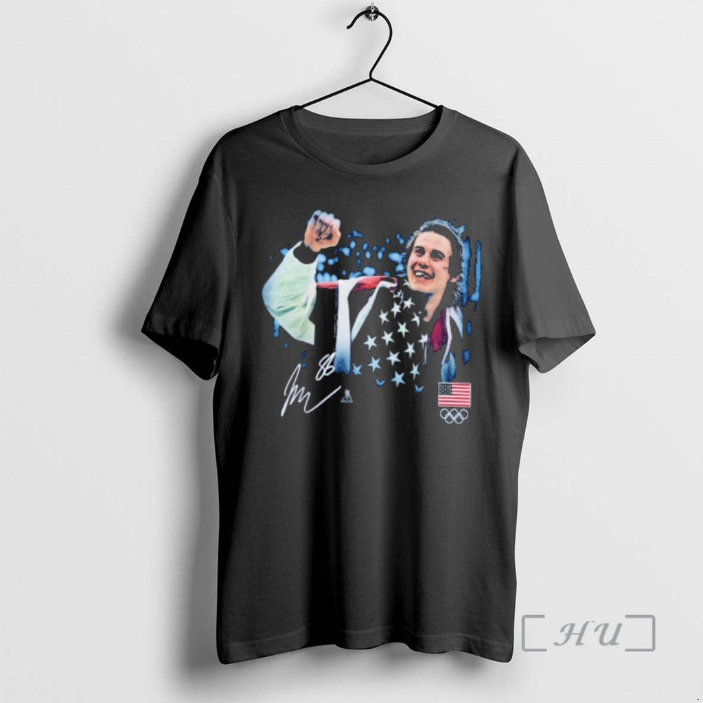 Officials Jack Hughes Usa Hockey Gold Medal Flag - Adult & Kids T-Shirts, Sweatshirts & Hoodies apparel design preview 1