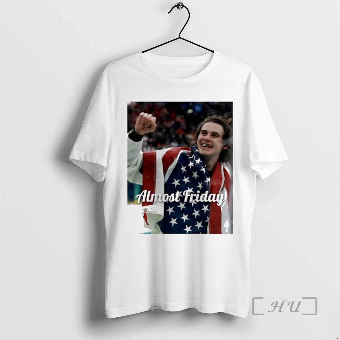 Officials Jack Hughes Celebrating 2026 Winter - Adult & Kids T-Shirts, Sweatshirts & Hoodies apparel design preview 1