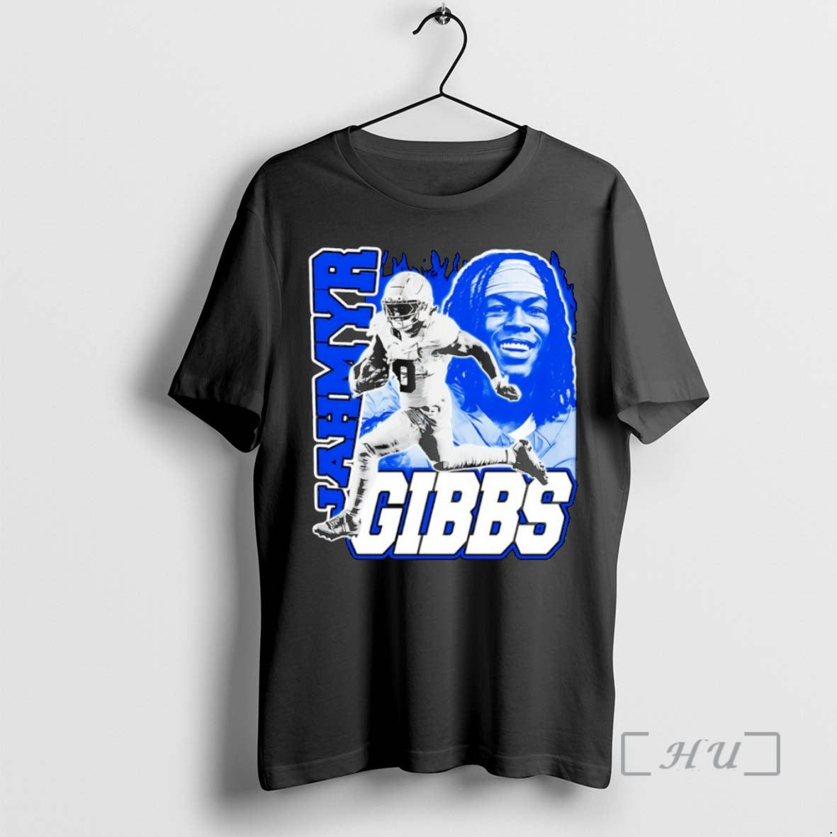 Officials Jahmyr Gibbs Detroit Lions Football - Adult & Kids T-Shirts, Sweatshirts & Hoodies apparel design preview 1