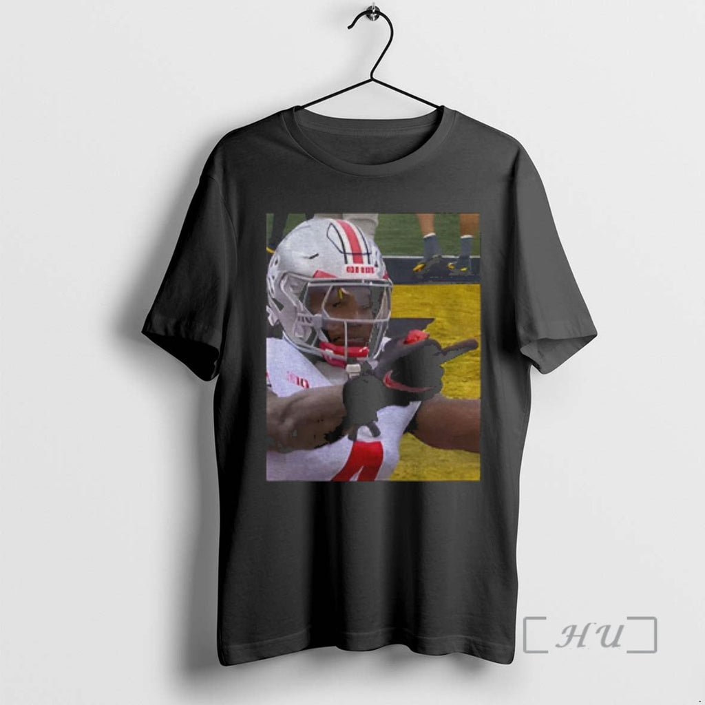 Officials Jeremiah Smith Flips Off Michigan Fan - Adult & Kids T-Shirts, Sweatshirts & Hoodies apparel design preview 1