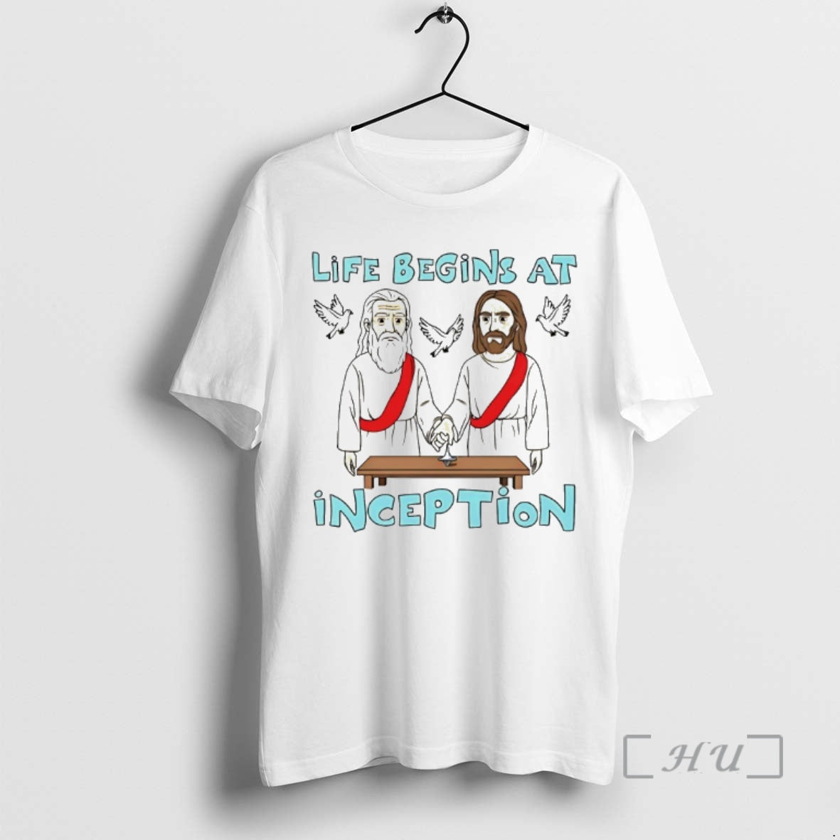 Officials Jesus Life Begins Conception - Adult & Kids T-Shirts, Sweatshirts & Hoodies apparel design preview 1