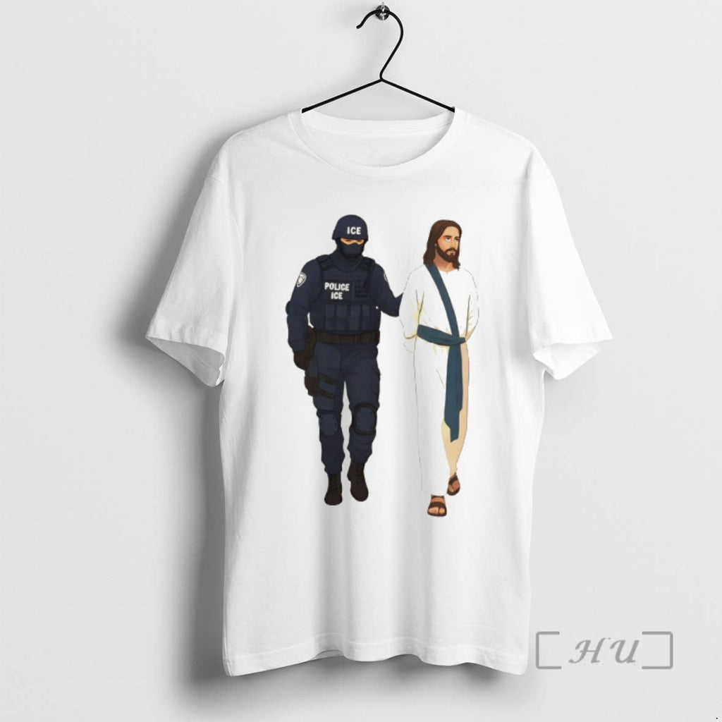 Officials Jesus Arrest Parody Abolish Ice Progressive - Adult & Kids T-Shirts, Sweatshirts & Hoodies apparel design preview 1
