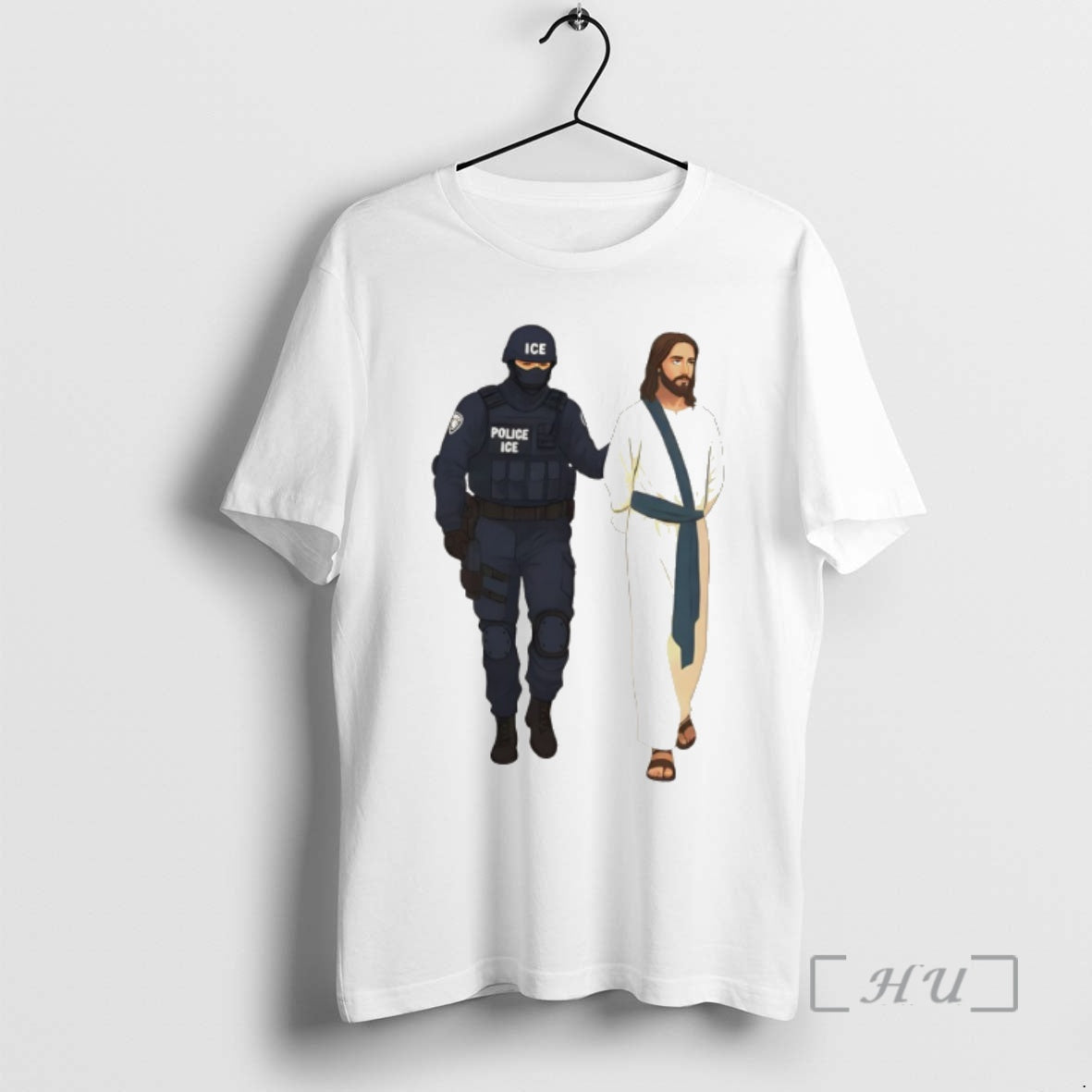 Officials Jesus Arrest Parody Abolish Ice Progressive - Adult & Kids T-Shirts, Sweatshirts & Hoodies apparel design preview 1