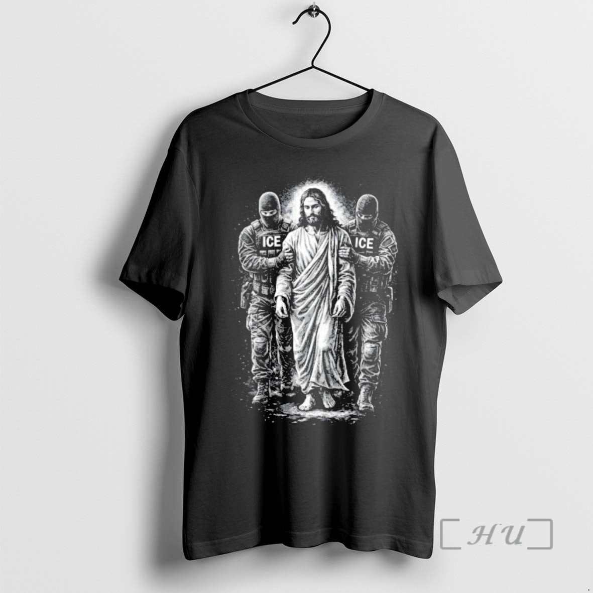 Officials Jesus Arrested Anti Ice Sarcastic Immigrant - Adult & Kids T-Shirts, Sweatshirts & Hoodies apparel design preview 1