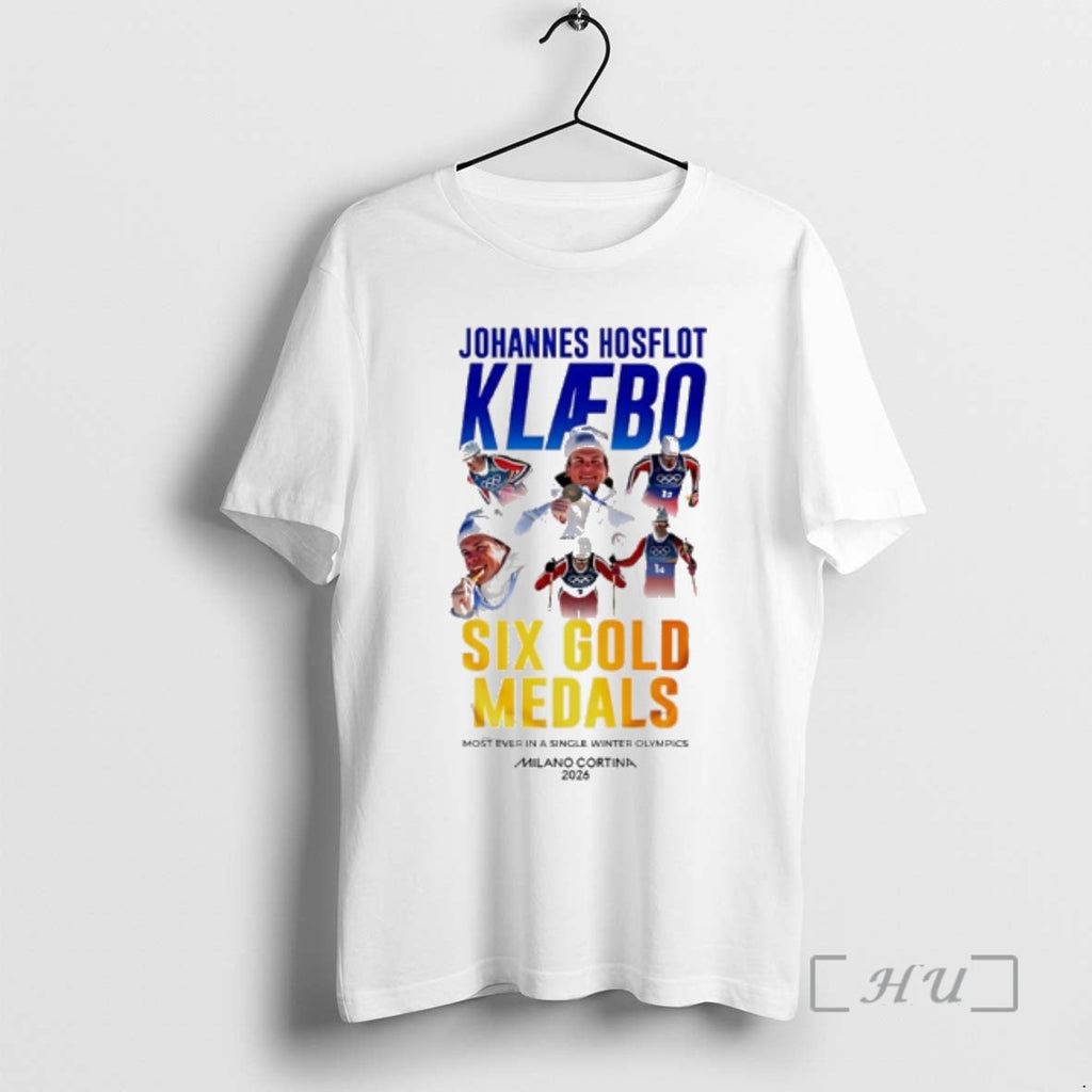 Officials Johannes Hoesflot Klaebo Six Gold Medals - Adult & Kids T-Shirts, Sweatshirts & Hoodies apparel design preview 1