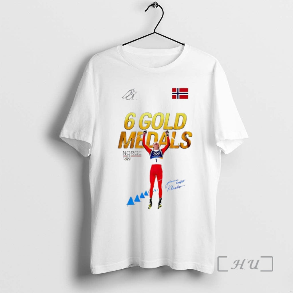 Officials Johannes Hoesflot Klaebo Six Gold Medals - Adult & Kids T-Shirts, Sweatshirts & Hoodies apparel design preview 1