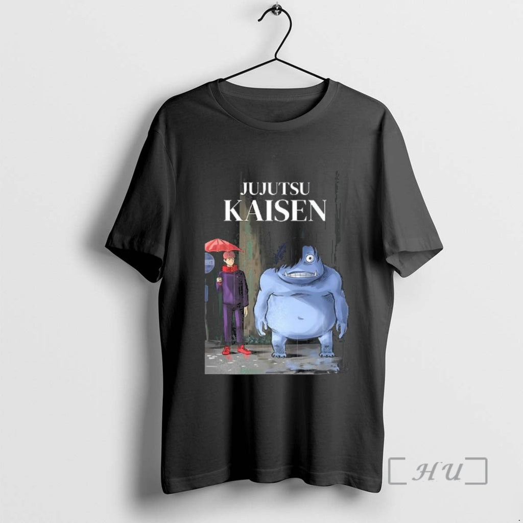 Officials Jujutsu Kaisen X My Neighbor Totoro Waiting - Adult & Kids T-Shirts, Sweatshirts & Hoodies apparel design preview 1