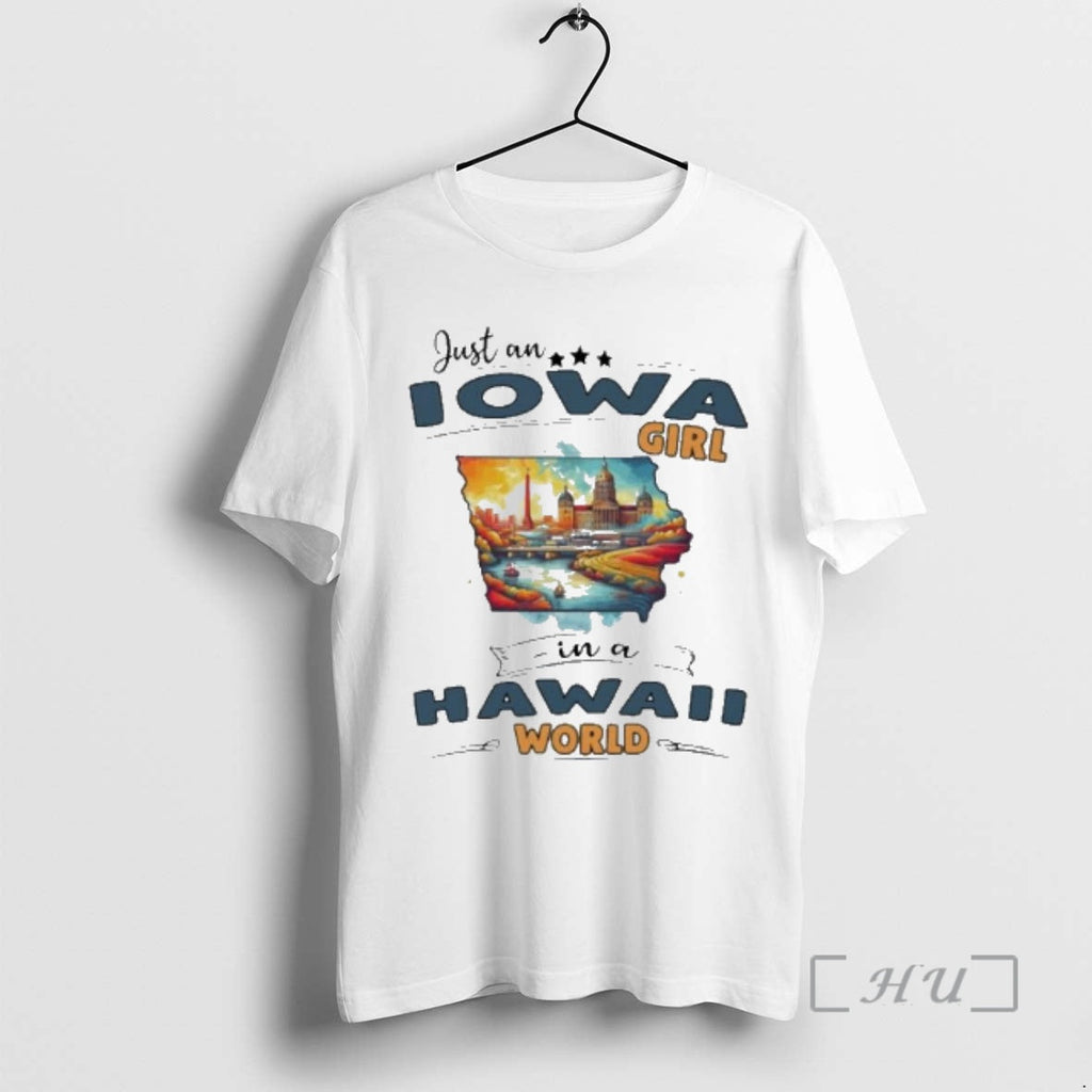 Officials Just An Iowa Girl In A Hawaii World Retro - Adult & Kids T-Shirts, Sweatshirts & Hoodies apparel design preview 1