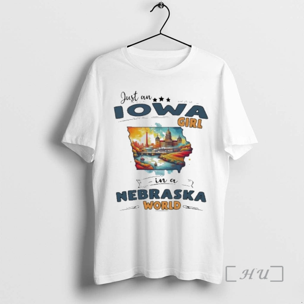 Officials Just An Iowa Girl In A Nebraska World Retro - Adult & Kids T-Shirts, Sweatshirts & Hoodies apparel design preview 1