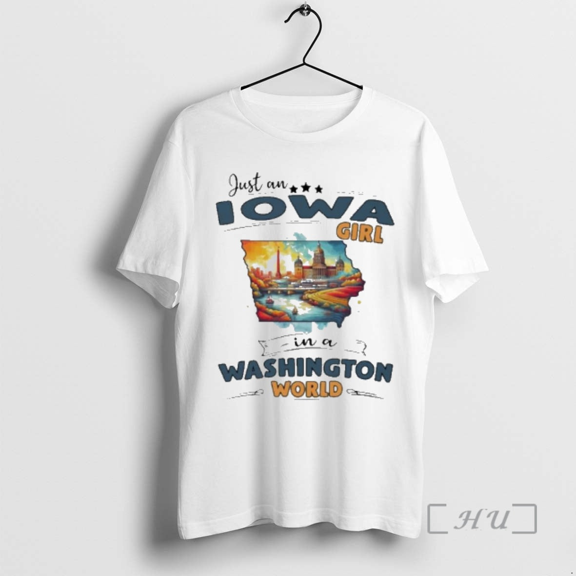 Officials Just An Iowa Girl In A Washington World - Adult & Kids T-Shirts, Sweatshirts & Hoodies apparel design preview 1