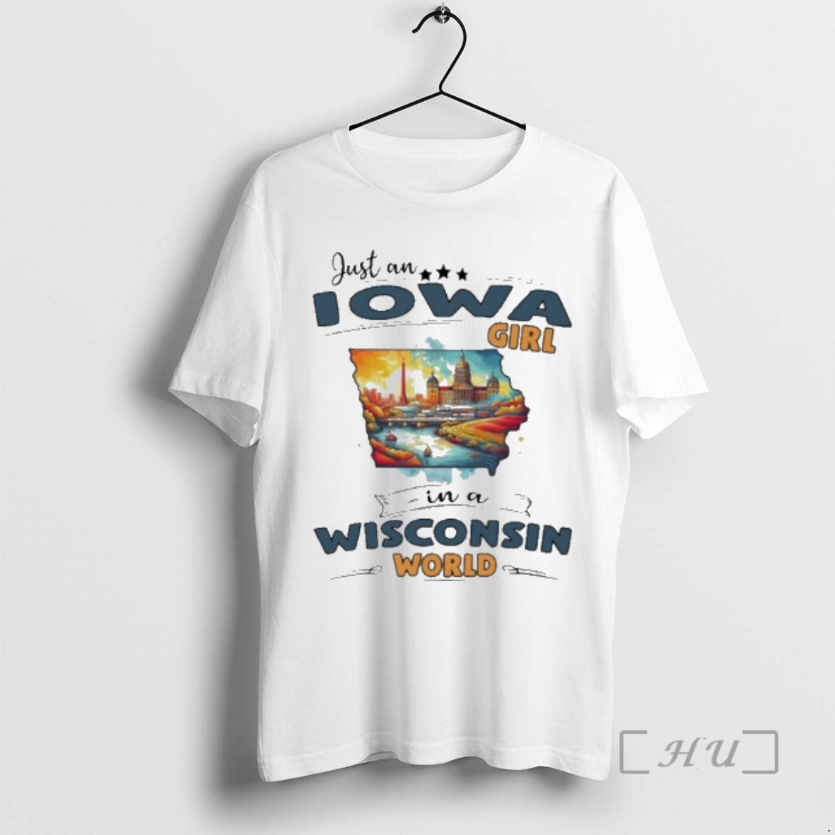 Officials Just An Iowa Girl In A Wisconsin World - Adult & Kids T-Shirts, Sweatshirts & Hoodies apparel design preview 1