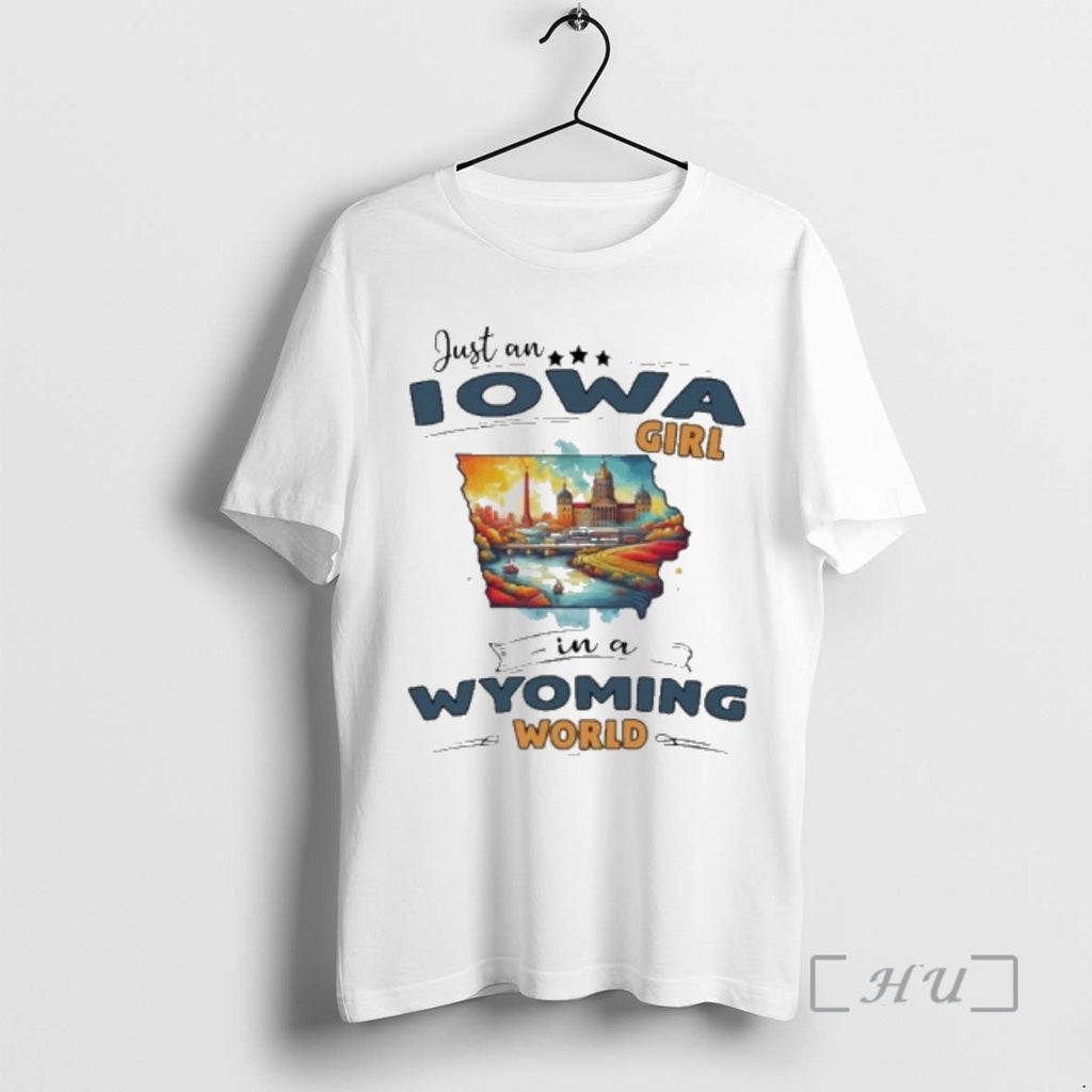 Officials Just An Iowa Girl In A Wyoming World Retro - Adult & Kids T-Shirts, Sweatshirts & Hoodies apparel design preview 1