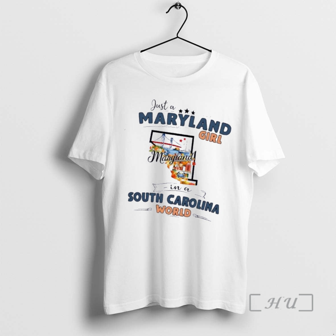 Officials Just A Maryland Girl In South Carolina - Adult & Kids T-Shirts, Sweatshirts & Hoodies apparel design preview 1