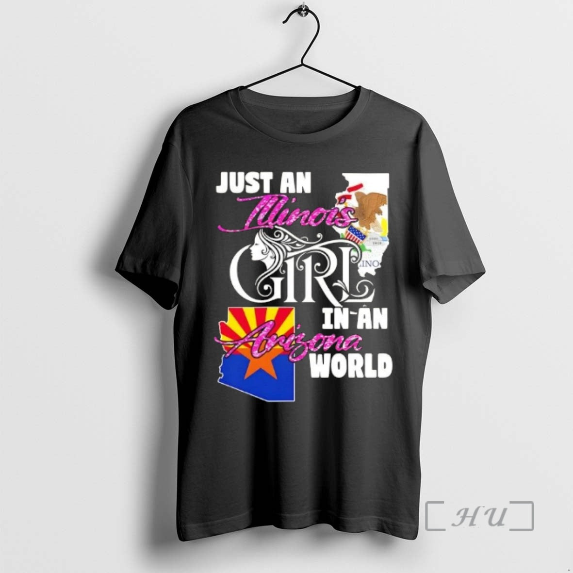 Officials Just Illinois Girl Arizona World - Adult & Kids T-Shirts, Sweatshirts & Hoodies apparel design preview 1