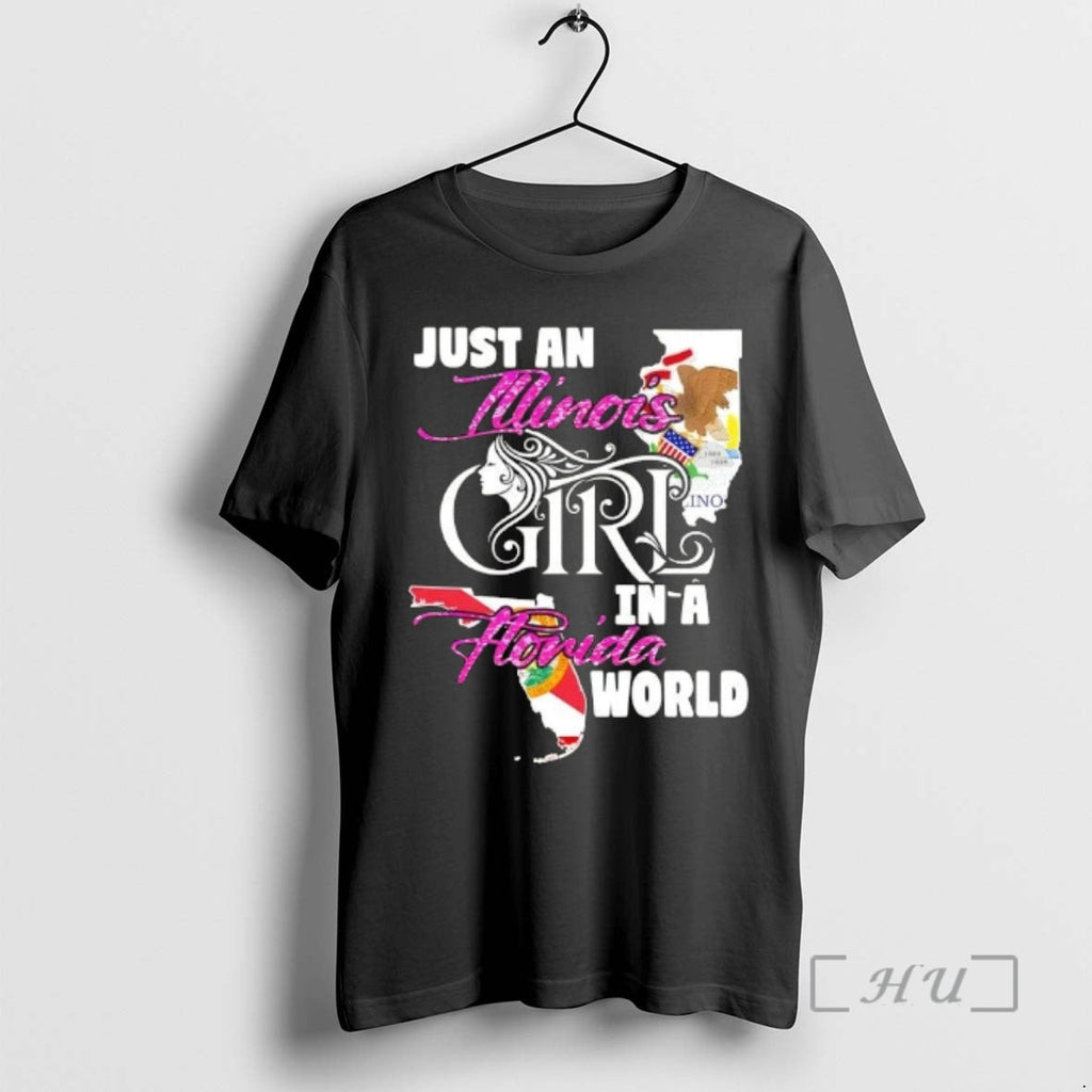 Officials Just Illinois Girl Florida World - Adult & Kids T-Shirts, Sweatshirts & Hoodies apparel design preview 1
