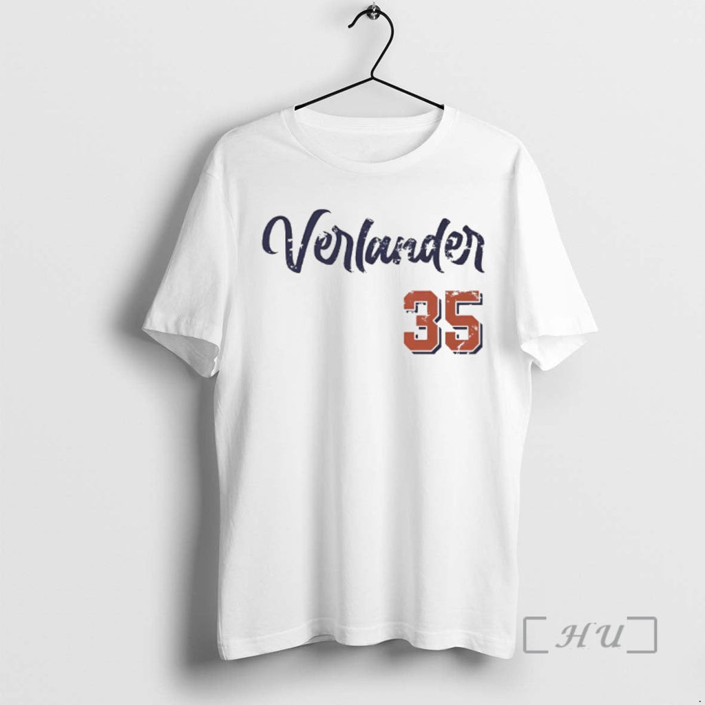Officials Justin Verlander 35 Detroit Tigers Baseball - Adult & Kids T-Shirts, Sweatshirts & Hoodies apparel design preview 1