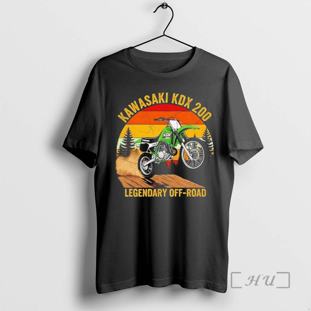 Officials Kawasaki Kdx 200 Legendary Off Road Vintage - Adult & Kids T-Shirts, Sweatshirts & Hoodies apparel design preview 1