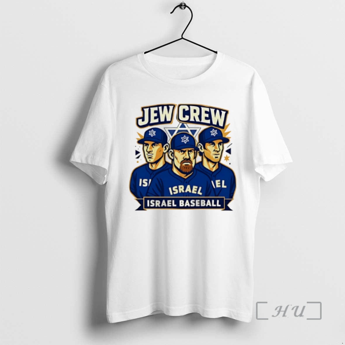 Officials Kevin Youkilis Jew Crew Israel Baseball - Adult & Kids T-Shirts, Sweatshirts & Hoodies apparel design preview 1