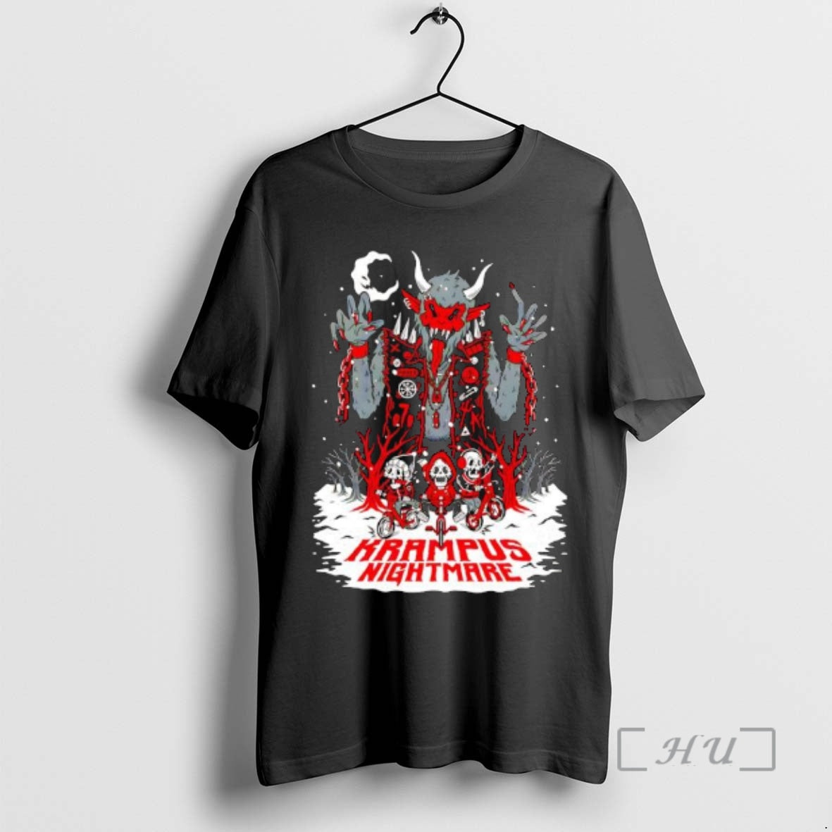 Officials Krampus Nightmare Skeletons - Adult & Kids T-Shirts, Sweatshirts & Hoodies apparel design preview 1