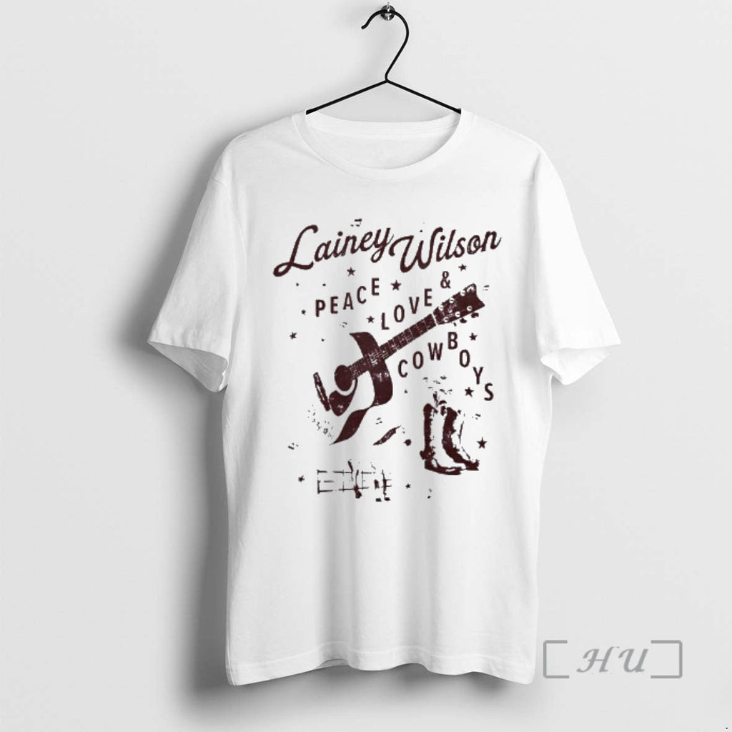Officials Lainey Wilson Peace Love And Cowboys Guitar - Adult & Kids T-Shirts, Sweatshirts & Hoodies apparel design preview 1