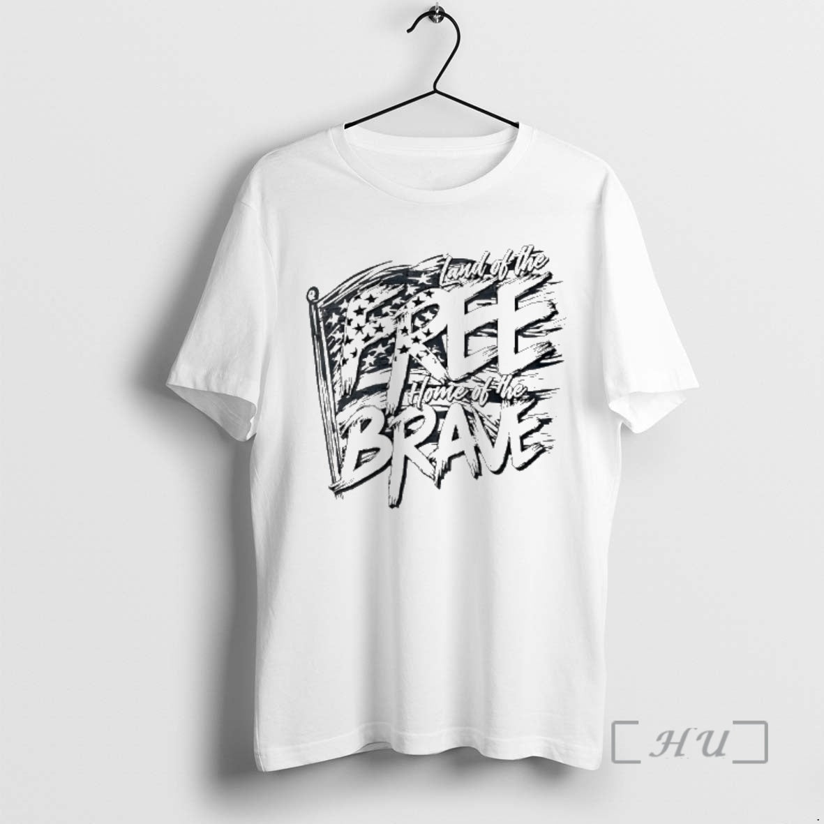 Officials Land Free Home Brave American Flag - Adult & Kids T-Shirts, Sweatshirts & Hoodies apparel design preview 1