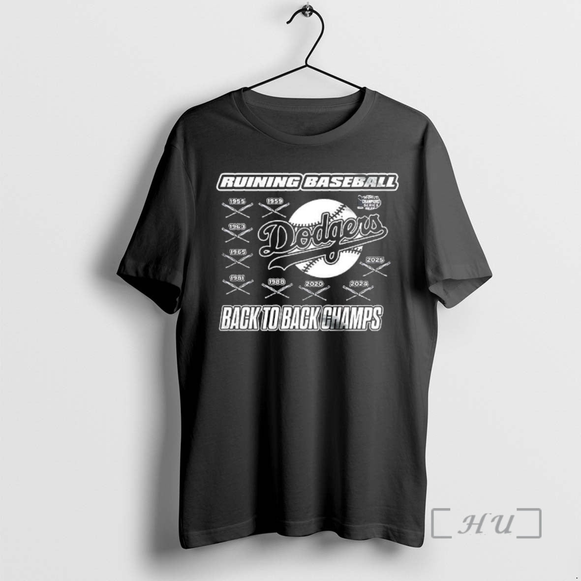 Officials Los Angeles Dodgers Ruining Baseball Back - Adult & Kids T-Shirts, Sweatshirts & Hoodies apparel design preview 1