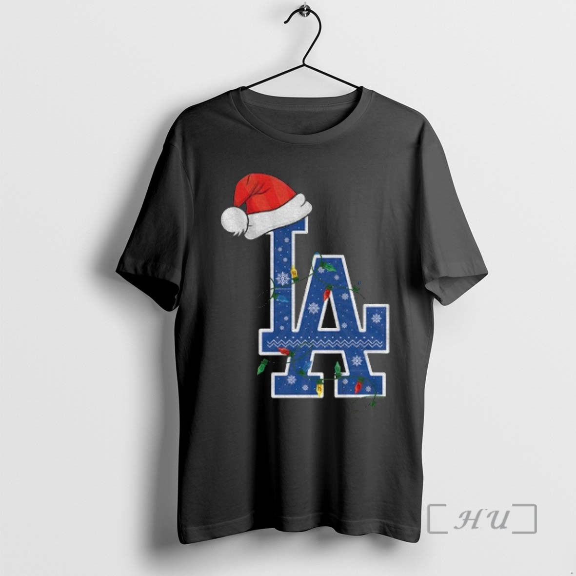 Officials Los Angeles Dodgers Santa Hat Lights Mlb - Adult & Kids T-Shirts, Sweatshirts & Hoodies apparel design preview 1