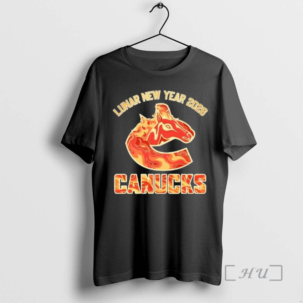 Officials Lunar New Year 2026 Vancouver Canucks Logo - Adult & Kids T-Shirts, Sweatshirts & Hoodies apparel design preview 1