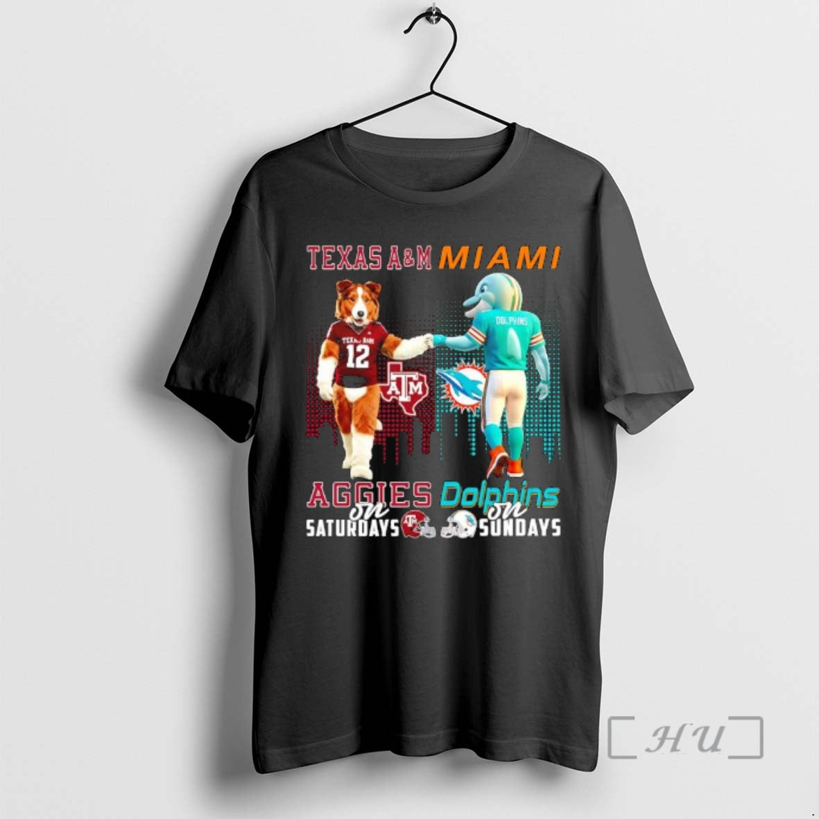 Officials Mascot Texas Am Aggies Saturdays Miami - Adult & Kids T-Shirts, Sweatshirts & Hoodies apparel design preview 1
