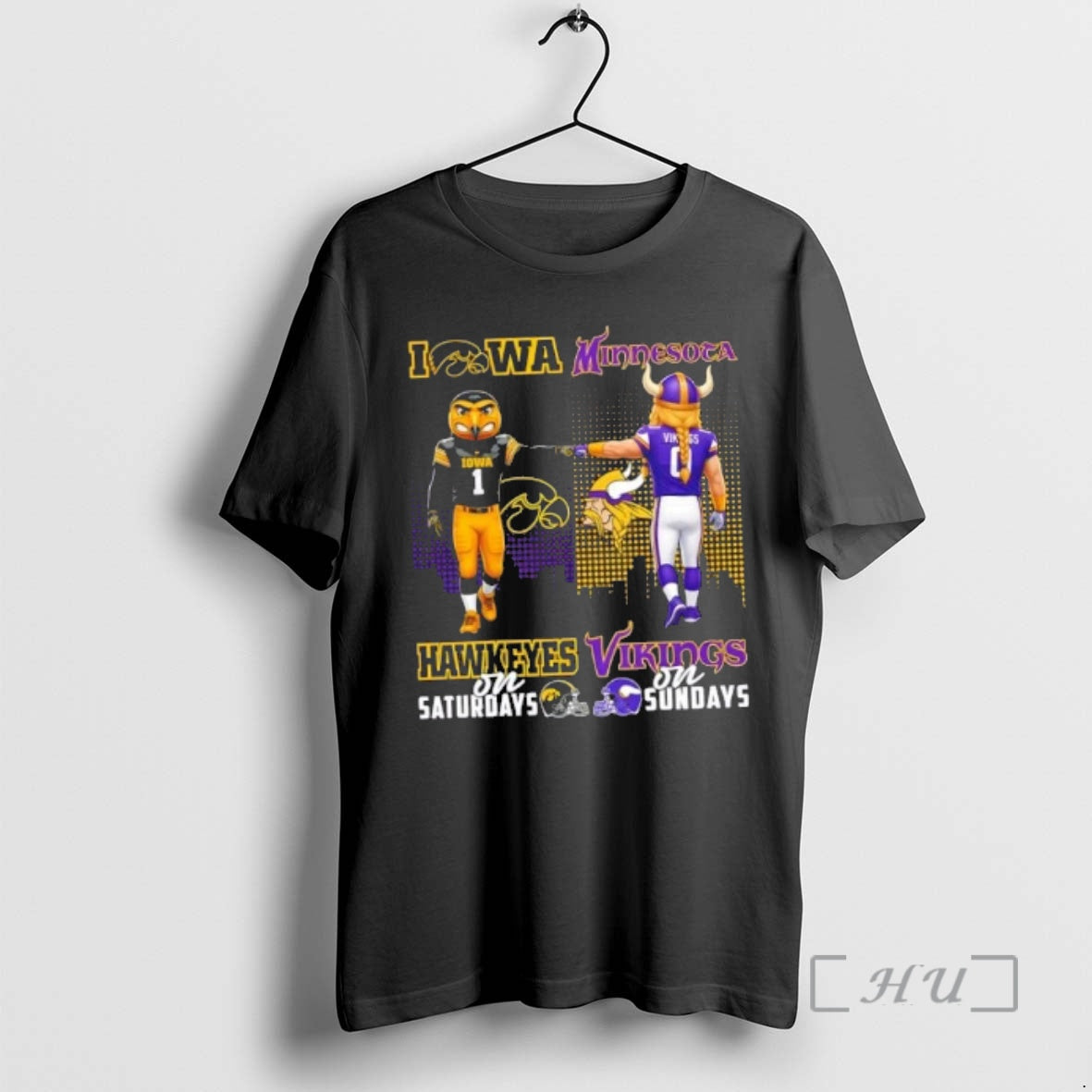 Officials Mascots Iowa Hawkeyes Saturdays Vs - Adult & Kids T-Shirts, Sweatshirts & Hoodies apparel design preview 1