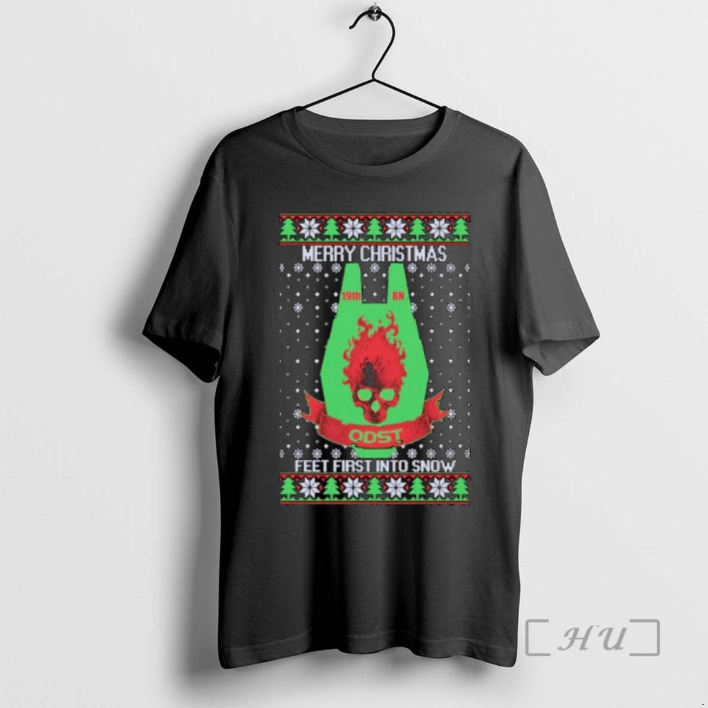Officials Merry Xmas Feet First Snow Ugly Ornaments - Adult & Kids T-Shirts, Sweatshirts & Hoodies apparel design preview 1