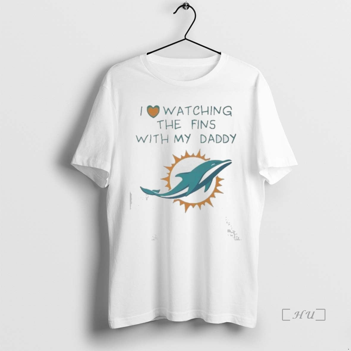 Officials Miami Dolphins Love Watching Fins Daddy - Adult & Kids T-Shirts, Sweatshirts & Hoodies apparel design preview 1