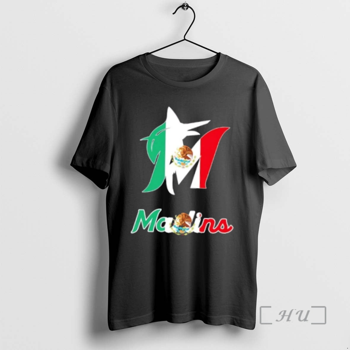 Officials Miami Marlins Baseball X Mexican Flag - Adult & Kids T-Shirts, Sweatshirts & Hoodies apparel design preview 1