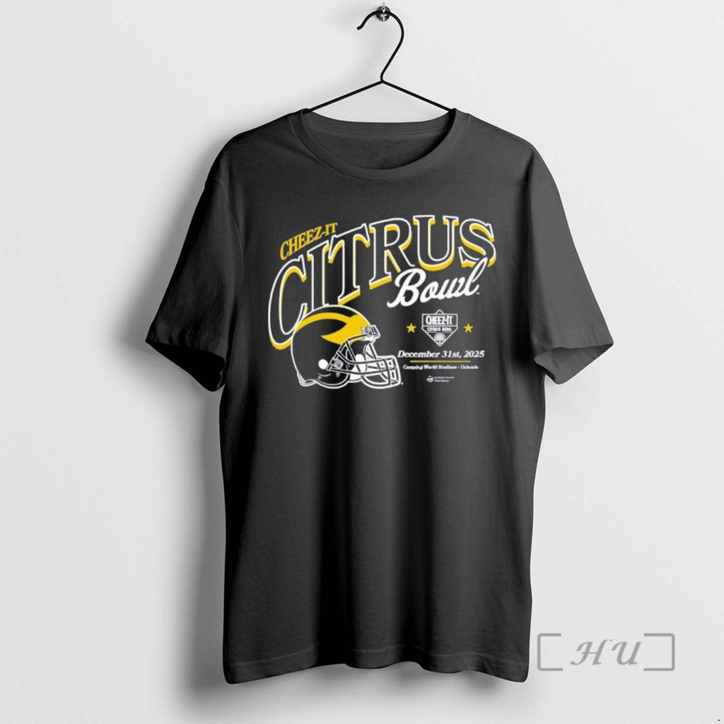 Officials Michigan Football 2025 Cheez Citrus Bowl - Adult & Kids T-Shirts, Sweatshirts & Hoodies apparel design preview 1