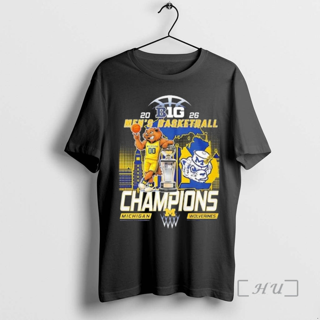 Officials Michigan Wolverines Mens Basketball Big Ten - Adult & Kids T-Shirts, Sweatshirts & Hoodies apparel design preview 1