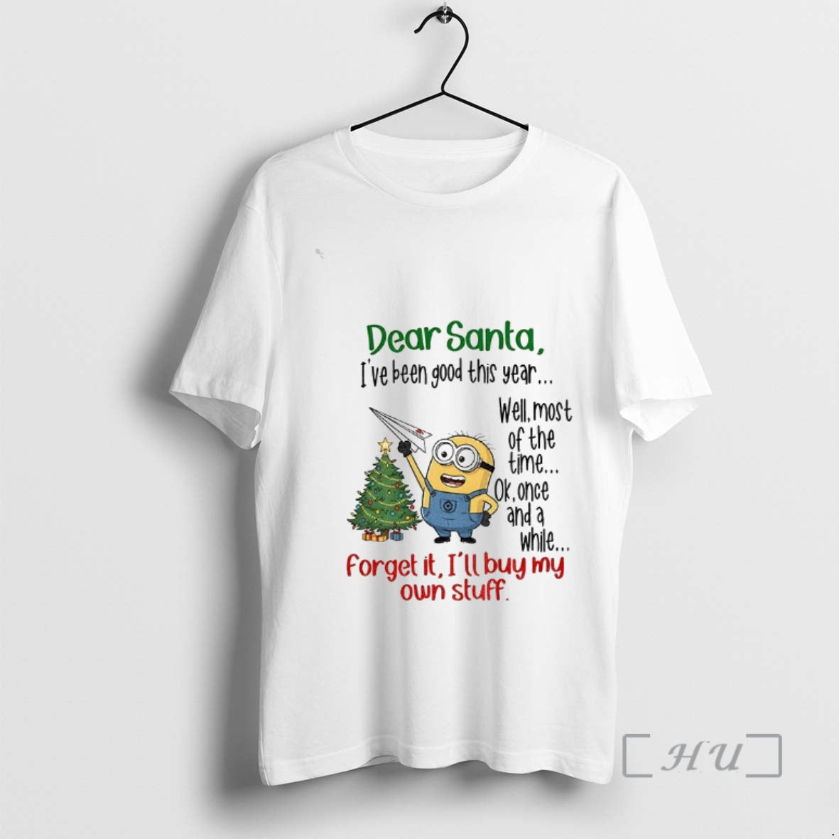 Officials Minion Tree Dear Santa Ive Been Good This - Adult & Kids T-Shirts, Sweatshirts & Hoodies apparel design preview 1